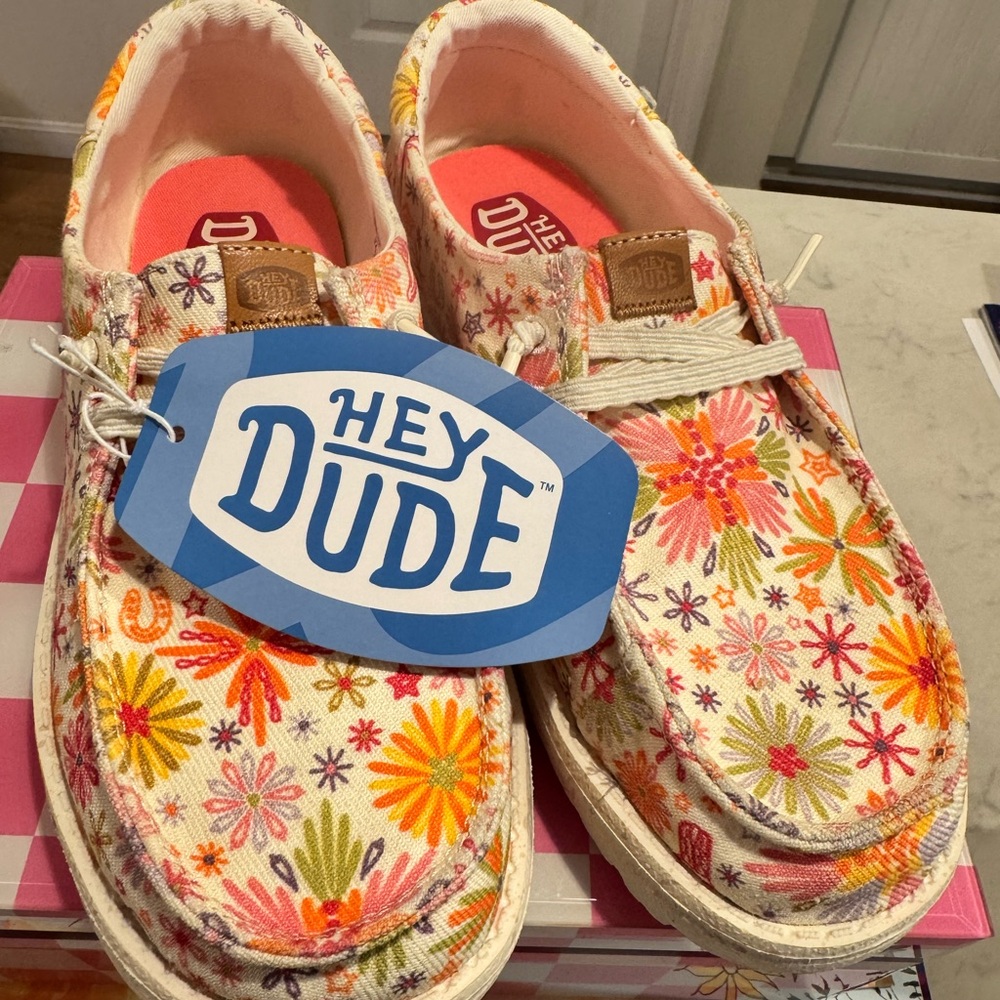 Hey Dude Kids Colorful Floral Moccasins